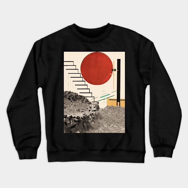 Nostalgic Drive, Geometric Journey Crewneck Sweatshirt by Banyu_Urip